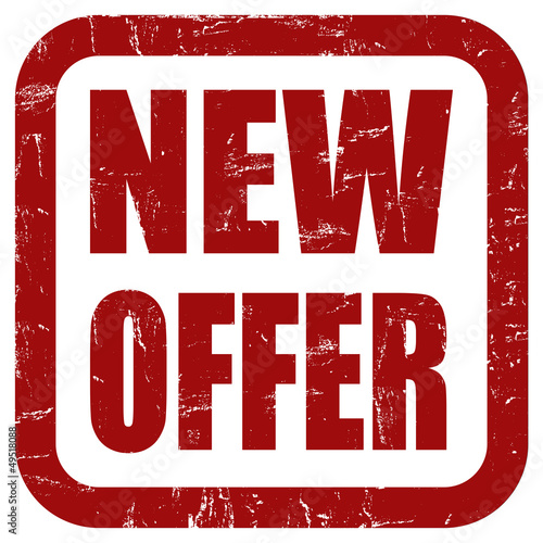 Illustration: Grunge Stempel rot quad NEW OFFER Grunge Stempel rot quad NEW OFFER