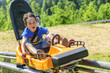 flott unterwegs beim Sommerrodeln