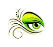 green schnörkel eye