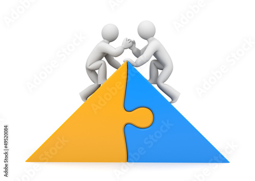 Illustration: Partnership. Helping hand Partnership. Helping hand