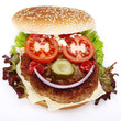 Burger Gesicht lacht