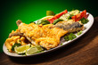 Fish dish - fried fish fillet and vegetables