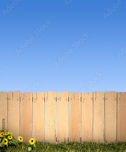 Photo: Fence and blue sky Fence and blue sky