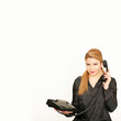 Frau mit Telefon