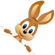 Osterhase mit Plakat
