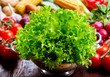 green lettuce salad