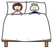 Vektor: Paar im Bett Paar im Bett