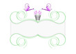 Blason printemps - 2 arrosoirs avec pot de fleurs
