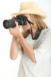 Photo: Female photographer with hat Female photographer with hat