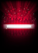 Red vertical music background.