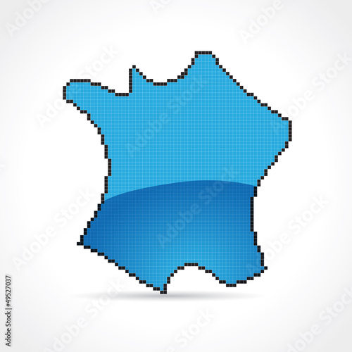 Vector: France bleue-pixel art France bleue-pixel art