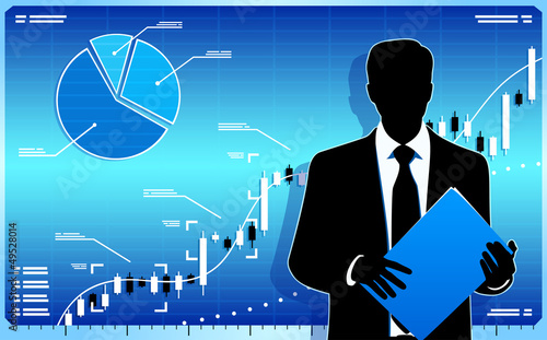 Vector: Stock market trader Stock market trader