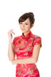 Chinese woman dress traditional cheongsam