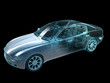 Auto 3D Gitternetz schwarz