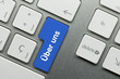 Über uns Tastatur Finger