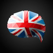 British speech bubble background, vector Eps10 illustration.