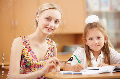 Photo: Teacher at school Teacher at school