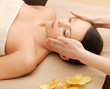 beautiful woman in massage salon