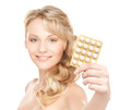 woman with pills