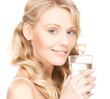 woman with glass of water