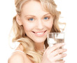 woman with glass of water