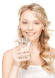 woman with glass of water
