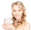 woman with glass of water
