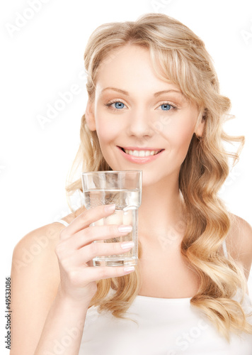 Photo: woman with glass of water woman with glass of water
