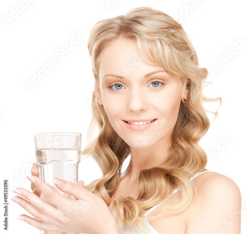 Photo: woman with glass of water woman with glass of water