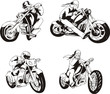 Set of bikers