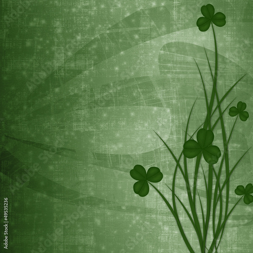 Illustration: Design for St. Patrick's Day. Flower ornament. Design for St. Patrick's Day. Flower ornament.