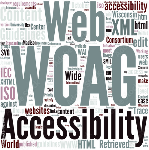 Vector: Web Content Accessibility Guidelines Concept Web Content Accessibility Guidelines Concept