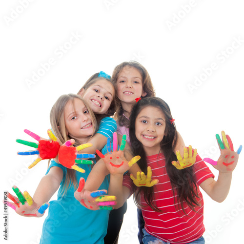 Photo: children paint fun children paint fun