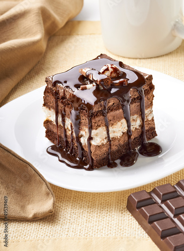 Photo: cream chocolate fruit cake sweet food dessert cream chocolate fruit cake sweet food dessert