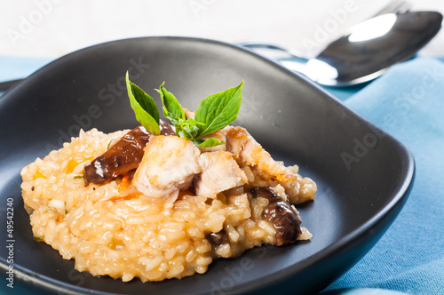 Photo: chicken mushroom risotto chicken mushroom risotto