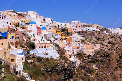 Photo: Panoramic view of the village of Oia, Santorini, Greece Panoramic view of the village of Oia, Santorini, Greece