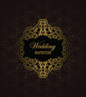 Vintage seamless background with a gold frame