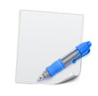 Illustration: Blue ballpoint pen Blue ballpoint pen