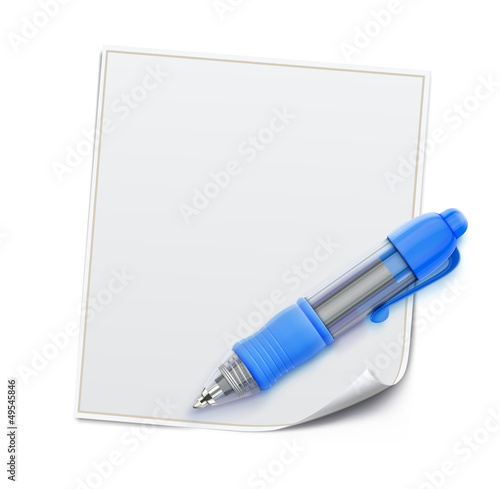 Illustration: Blue ballpoint pen Blue ballpoint pen
