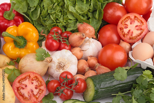 Photo: close up on vegetables close up on vegetables