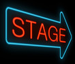 Stage sign.