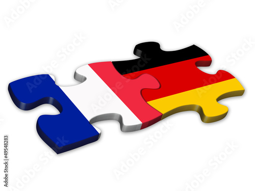 Illustration: French & German Flags (France Germany language translation) French & German Flags (France Germany language translation)