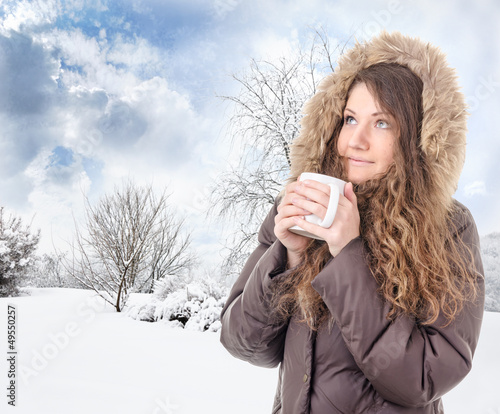 Photo: nice hot drink on a cold nice hot drink on a cold