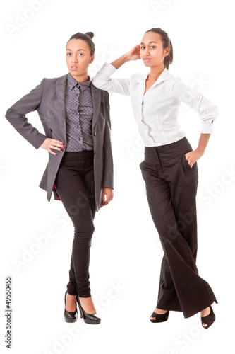 Photo: two business women in casual poses two business women in casual poses