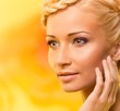 Beautiful young blond woman portrait