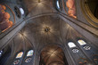 The interior of the Notre Dame de Paris, France