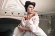 Beautiful girls in palace - baroque style