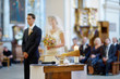 Bride and groom at the church