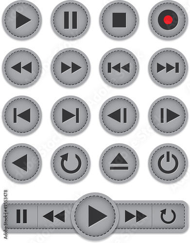 Vector: Media player icons Media player icons