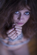 beauty redhaired woman bondage